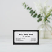 Carte De Visite Noir et blanc (Debout devant)