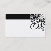 Carte De Visite noir et blanc (Dos)