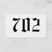 Carte de visite noir et blanc (Dos)