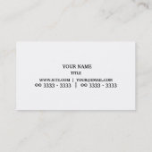 Carte De Visite Noir et blanc (Dos)