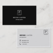 Carte De Visite Noir Et Blanc (Devant / Derrière)