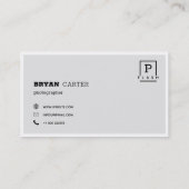 Carte De Visite Noir Et Blanc (Dos)