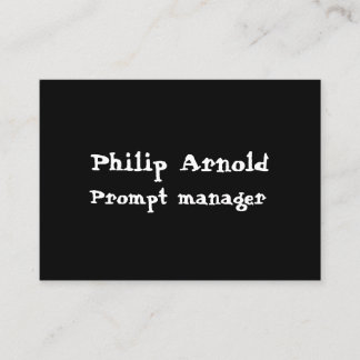 Carte de visite noir et blanc