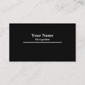 Carte De Visite Noir et blanc (Dos)