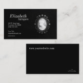 Carte de visite noir et blanc 2 de silhouette de (Devant / Derrière)