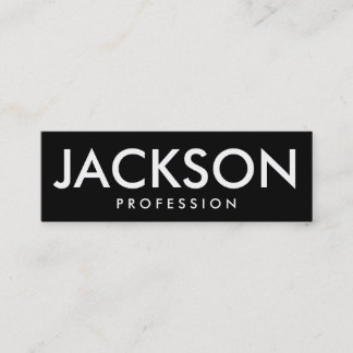 Carte de visite noir et blanc audacieux