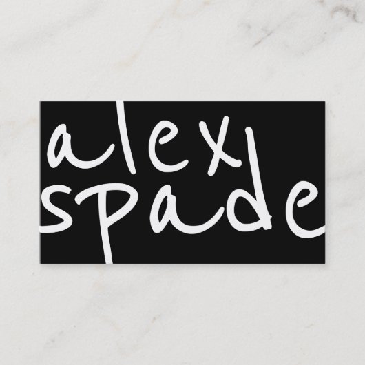 Carte de visite noir et blanc audacieux de (Devant)