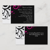 Carte De Visite Noir et blanc avec accentuation de la spirale mage (Devant / Derrière)