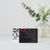 Carte De Visite Noir et blanc avec accentuation de la spirale mage (Debout devant)