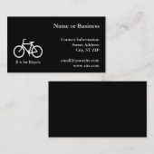 Carte De Visite Noir et blanc B est pour vélo (Devant / Derrière)
