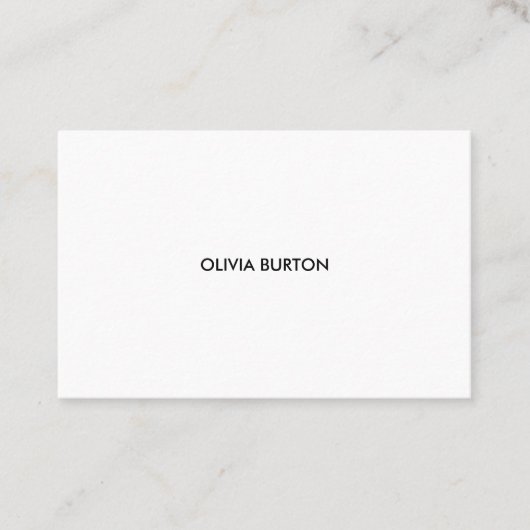 Carte de visite noir et blanc. Carte de visite sim (Devant)