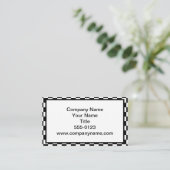 Carte De Visite Noir et blanc Checkered (Debout devant)