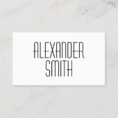 Carte De Visite Noir et blanc Classic Police Indie Auteur (Devant)