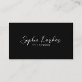 Carte De Visite Noir Et Blanc Classique (Devant)