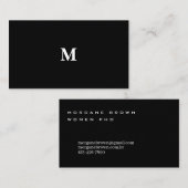 Carte de visite noir et blanc classique (Devant / Derrière)