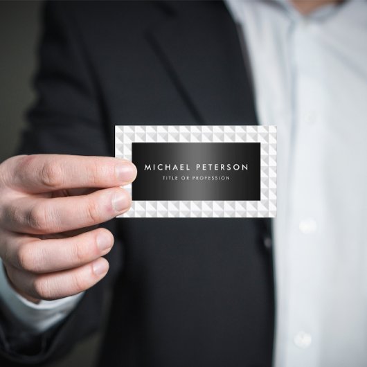 Carte de visite noir et blanc classique