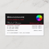 Carte De Visite Noir et blanc classique avec logo professionnel (Dos)