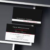 Carte De Visite Noir et blanc classique Cool simple professionnel