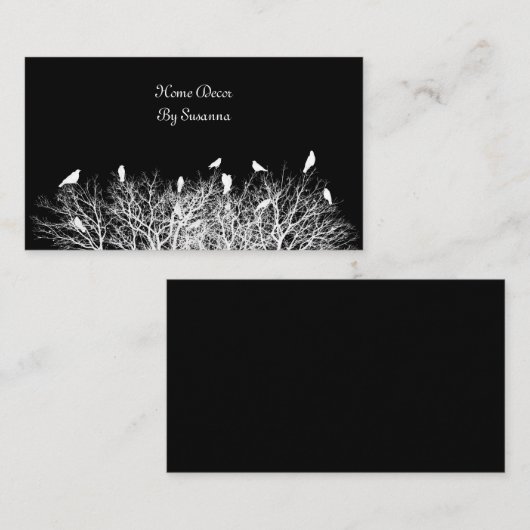 Carte De Visite Noir et blanc contrastés (Devant / Derrière)