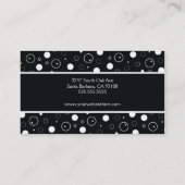 Carte de visite noir et blanc de bulles (Dos)