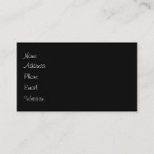 Carte de visite noir et blanc de coeurs d'Iolanthe (Dos)