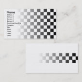 Carte de visite noir et blanc de contrôle (Devant / Derrière)