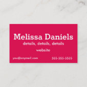 Carte de visite noir et blanc de feux d'artifice (Dos)