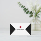 Carte De Visite Noir et blanc de marque moderne (Debout devant)