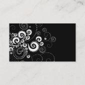 Carte de visite noir et blanc de pois (Dos)