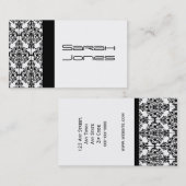 Carte de visite noir et blanc de professionnel de (Devant / Derrière)