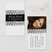 Carte de visite noir et blanc de reconstitution (Devant / Derrière)