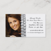 Carte de visite noir et blanc de reconstitution (Dos)