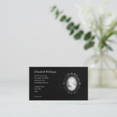 Carte de visite noir et blanc de silhouette de (Debout devant)