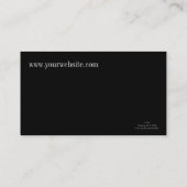 Carte de visite noir et blanc de silhouette de (Dos)