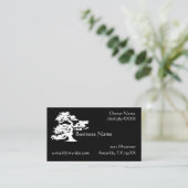 Carte de visite noir et blanc de silhouette de (Debout devant)