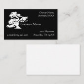 Carte de visite noir et blanc de silhouette de (Devant / Derrière)