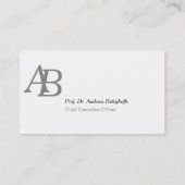 Carte De Visite Noir et blanc d'entreprise (Dos)