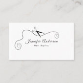 Carte de visite noir et blanc des ciseaux de la St (Devant)