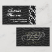 Carte de visite noir et blanc d'impression de (Devant / Derrière)