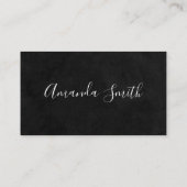 Carte De Visite Noir et blanc élégant (Dos)