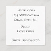 Carte de visite noir et blanc élégant et tradition (Dos)