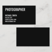 Carte De Visite Noir et blanc en gras (Devant / Derrière)