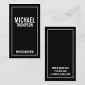 Carte De Visite Noir et blanc en gras (Devant / Derrière)