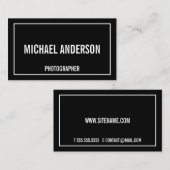 Carte De Visite Noir et blanc en gras (Devant / Derrière)