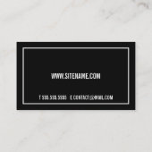 Carte De Visite Noir et blanc en gras (Dos)