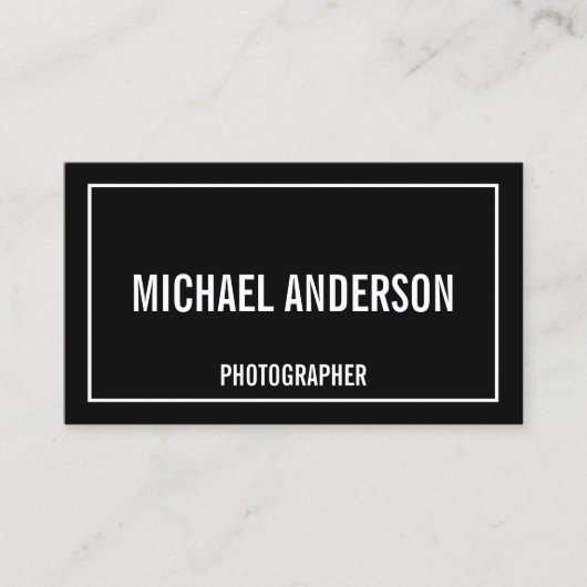 Carte De Visite Noir et blanc en gras (Devant)