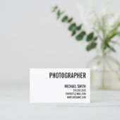 Carte De Visite Noir et blanc en gras (Debout devant)
