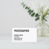 Carte De Visite Noir et blanc en gras (Debout devant)