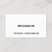 Carte De Visite Noir et blanc en gras (Dos)