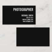 Carte De Visite Noir et blanc en gras (Devant / Derrière)